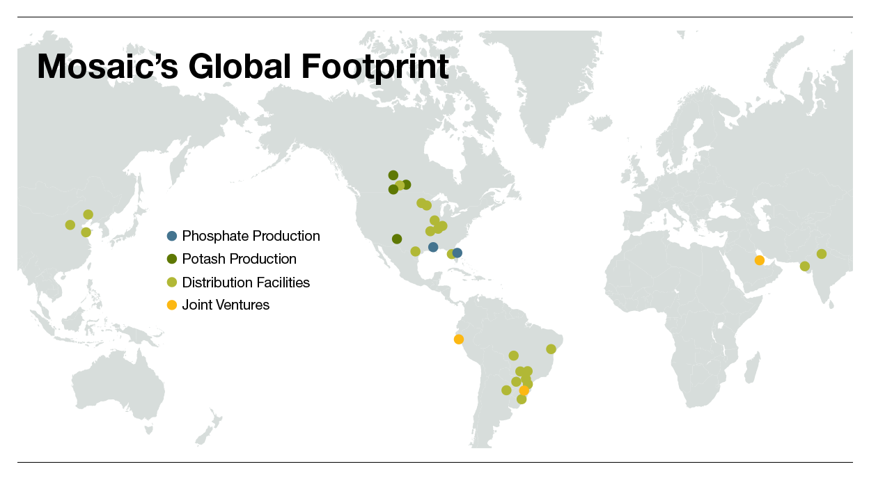 Mosaic Global Footprint map